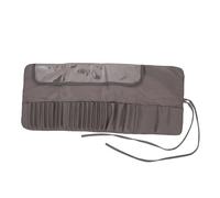 EXQUIMEUBLE Makeup Brush Rolling Organizer Portable Travel Case for Beauty Supplies Grey Design Compact and Lightweight for and Trips Keeps Brushes Dust
