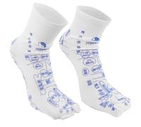 EXQUIMEUBLE Massage Socks for Couples Mid-Calf Combed Cotton Foot Therapy Socks Reflexology Pattern Thickened for Daily Comfort Size 40-44