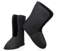 EXQUIMEUBLE Mens Waterproof Winter Thermal Boot Liners with Fleece Lining, Soft Oxford Cloth Shoe Liners for Outdoor Fishing and Cold Weather Protection