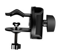 EXQUIMEUBLE Mic Clip Microphone Desk Arm Clamp Boom Arm for Performances Ergonomic Rotation for Recording Music Shows and Band Practices