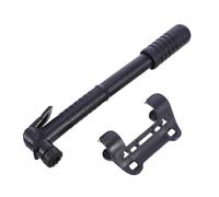 EXQUIMEUBLE Mini Bike Air Pump with Extended Hose and American French Universal Nozzle, Nylon Portable High Pressure Inflator for Road, Mountain and Bmx Cycling, Frame-mounted Pump