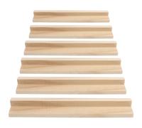 EXQUIMEUBLE Multi-Function Wooden Domino Stands 6Pcs Letter Tile Holders Sturdy Build for Craft Projects and Word Games at School, Home or On-The-Go