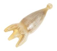 EXQUIMEUBLE Natural Ox Horn Scalp Massage Comb for Relaxation and Itch Relief Smooth Handheld Design for Comfortable Grip Hair Shine Enhancer and Tension Reducer Gift for Family and Friends