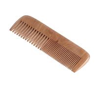 EXQUIMEUBLE Natural Peach Wood Static Hair Comb Dual Wide and Thin Teeth Design for Scalp Massage Lightweight Portable Wooden Comb for Daily Use and Travel Skin Friendly Non Scratch