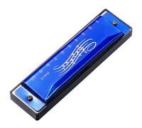 EXQUIMEUBLE Note Harmonica in Key of C Beginner Musical Instrument for Blue Diatonic Harp for Ear Development and Folk Music Learning