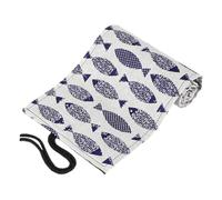 EXQUIMEUBLE Pencil Roll Wrap 48 Slots Canvas Pencil Storage Organizer | Cotton Linen Blend, Roll-up Design, Drawing and Sketching Use, Easy to Carry and Space-saving