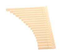 EXQUIMEUBLE Plastic 18-pipe Pan Flute Musical Instrument for Boys and Girls Beginner Learning School Use Milky White Panpipes Practice Instrument