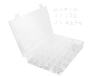 EXQUIMEUBLE Plastic Peg Letter Board Accessories with White Felt Board Alphabet Letters Large Capacity for Displaying DIY Messages