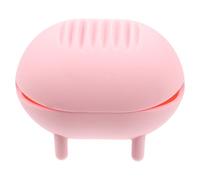 EXQUIMEUBLE Portable Makeup Sponge Container with Silicone Holder, Dual-use Wet and Dry Cosmetic Egg Storage Case, Pink Compact Box for Travel and Daily Beauty Accessories