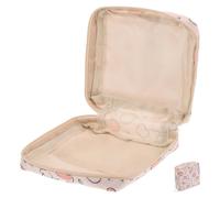 EXQUIMEUBLE Portable Menstrual Pad Pouch for Travel with Large Capacity, Sturdy Polyester Material, Cute Cartoon Design Sanitary Napkin Storage Bag and Women