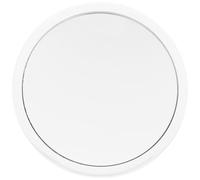 EXQUIMEUBLE Portable White with 10x Makeup Mirror with Cups Cups round Acrylic Single Side Compact Travel Mirror for Women and Professional Makeup Artists