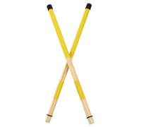 EXQUIMEUBLE Professional 19-pair Bamboo Drum Brushes for Drumset, Yellow Wooden Rack Drumsticks for Jazz and Acoustic Percussion Accessories
