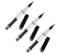 EXQUIMEUBLE Refillable Fountain Ink Brush Pen Elegant Black Abs Design 3pcs with Flexible Nylon Tip and Piston Filling System with Continuous Ink Flow for Calligraphy and Sketch Drawing