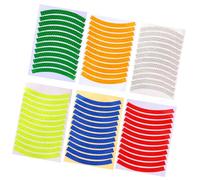 EXQUIMEUBLE Reflective Sticker Tape 72 Pcs 6 Sheets with Glow-in-the-Dark Laser Tire Effect for Cycling Safety at Night on Mountain Bikes