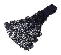 EXQUIMEUBLE Retro Wide Lace Hair Band for Women Stretchy Floral Headband Handmade Knitted Design Elegant Hair Accessories for Any Occasion and Outfit