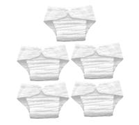 EXQUIMEUBLE Reusable Cotton Baby Diaper Inserts 5pcs White Size L 9-15 Months Soft Absorbent Nappy Pads Breathable Infant Changing Liners for Newborns and Toddlers
