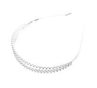 EXQUIMEUBLE Rhinestone Wedding Hairband Silver Headband Lightweight Bridal Hair Hoop Elegant Ornament for Women and Suitable for Weddings Parties and Special Occasions