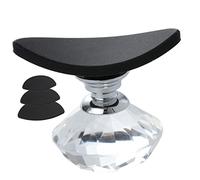 EXQUIMEUBLE Silicone Eyeshadow Stamp 4pcs Set with Diamond Handle Large Medium Small Pads for Quick Eye Makeup Application Suitable for Home and Travel Use