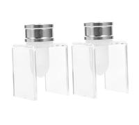 EXQUIMEUBLE Silicone Lipstick Mold Set 2pcs DIY Lip Balm Making Accessory with Single Hole Holder and Ring Stand for Homemade Cosmetic Crafting