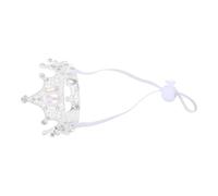 EXQUIMEUBLE Silver Alloy Dog Crown Hat for Small Dogs with Adjustable Fit Elegant Design Crowns or Photo Prop for Holidays and Special Occasions