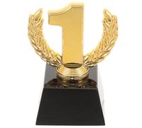 EXQUIMEUBLE Small Gold Crystal Award Trophy for Students with Delicate Design and Plastic Base, Compact Sports Trophy for Football Game Reward and Winner Recognition