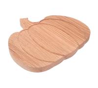 EXQUIMEUBLE Small Pumpkin-Shaped Oak Cutting Board for Halloween and Thanksgiving Compact Wooden Charcuterie Tray for Meat Cheese and Vegetable Prep Space-Saving Kitchen Serving Platter