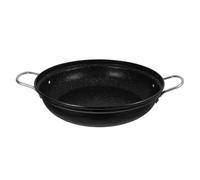 EXQUIMEUBLE Stainless Steel Cooking Wok with Handle for Home Use Heat-Resistant Korean Pan for Hot Pot Soup and Porridge Cooking Large Capacity Metal Cookware for Kitchen and Restaurant