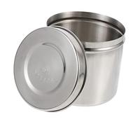 EXQUIMEUBLE Stainless Steel Gauze Jar with Lid Practical Sterilization Container for Dressings Food Grade Holder Lightweight and Compact for Safe Storage and Easy Carrying