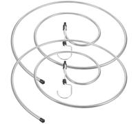 EXQUIMEUBLE Stainless Steel Spiral Laundry Drying Hanger 2Pcs for Duvet Covers and Curtains Rotating Hook Design for Indoor Laundry and Bedroom Use Random Style