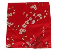 EXQUIMEUBLE Table Runner Polyester Chinese Style with Plum Blossom Pattern Modern Table Cloth Natural Colour for Chic Contracted Design for Parties and Banquets