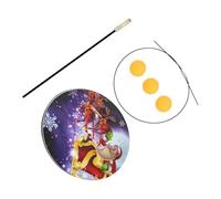 EXQUIMEUBLE Table Tennis Training Device with Elastic Rod and Stainless Steel Base Indoor Outdoor Sports Plaything for Adults and Enhances Reflex and Coordination Skills