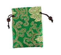 EXQUIMEUBLE Traditional Silk Jewelry Pouch Drawstring Bag for Singing Bowl Storage Pouch Chinese Embroidery
