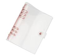 EXQUIMEUBLE Transparent PVC Notepad Cover Loose-Leaf Binder Sleeve for Students Portable Handbook Protector Lightweight and Practical for School and Office Use