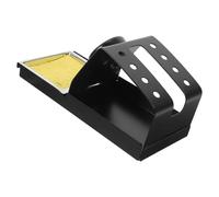 EXQUIMEUBLE Universal Soldering Iron Holder Stand with Sponge for Wood Burning Pen and Soldering Pen, Sturdy Iron Construction with Eight Top Holes, for Outdoor Creation and Efficient