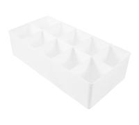 EXQUIMEUBLE Versatile White Plastic Pp Desktop Money Organizer with Multi-grids and Coin Tray for Easy Organization in Laboratories and Classrooms