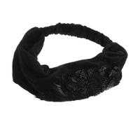 EXQUIMEUBLE Women Wide Elastic Headband with Rose Floral Design for Gray Hair Coverage Autumn for Yoga Daily Wear and Seasonal Style
