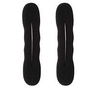 Exquisite 2 X Black Curler Sponge Clip Hair Styling Bun Maker Hair Twist Curler Donut Tools For Ladies Use Adorable And Stylish Workmanship Sturdy