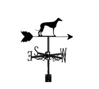 Exquisite Animals Dog Metal Weathervane Stainless Steel Wind Vane Direction Indicator for Outdoor Roof Mount Garden Yard Decor Weathervane, Plott Hound (Greyhound)