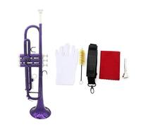 Exquisite Bb B Flat Trumpet Quality Brass Trumpet With Mouthpiece Accessories (Color : Purple)