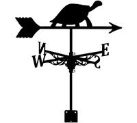 Exquisite Black Turtle WeathervaneMetal Wind Vane Roof Installation Wind Direction Indicator for Garden Patio Farm Barn Garage Fences Outdoor Gazebo Decoration