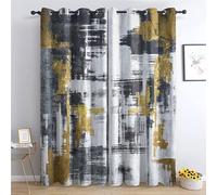 Exquisite Blackout Curtains Abstract Curtains for Bedroom Living Room, Blackout Curtains 54 Drop - Thermal Insulated Eyelet Drapes, Patterned Window Treatments, 66x54 Inch (W X L), 2 Panels