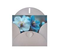 Exquisite Blue Serenity Greeting Card With Gray Envelope Suitable For Various Celebratory Occasions Use