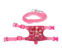 Exquisite Bow Hamster Harness Vest Leash Rope Adjustable Mouse Baby Rabbit Squirrel Walking Roper For Small Pet Animal Animal Traction Lead Strap Protection Cone Neck Recovery Elizabethan Collar Lead