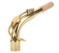 Exquisite Brass Alt Saxophone Bend Neck Tube 2.45 Cm, Excellent Pitch and Intonation for Professional Saxophonists (Gold)