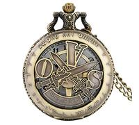 Exquisite Bronze Japanese Anime Theme Quartz Pocket Watch Retro Pendant Necklace Pocket Clock Gifts for Kids Men Women,with 80 cm Chain
