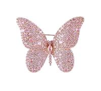 Exquisite Butterfly Brooch for Women Luxury Sparkly Clear Crystal Insect Brooches Wedding Party Decoration Accessories