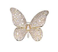 Exquisite Butterfly Brooch for Women Luxury Sparkly Clear Crystal Insect Brooches Wedding Party Decoration Accessories
