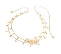 Exquisite Butterfly Waist Chain Double-layer Sweet and Cool Style Body Chain Women's Belly Button Chain Sexy Jewelry Gift(Gold 2)
