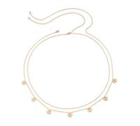 Exquisite Butterfly Waist Chain Double-layer Sweet and Cool Style Body Chain Women's Belly Button Chain Sexy Jewelry Gift(Gold)