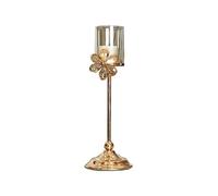 Exquisite Candle Holders Wedding Centerpieces Metal Crystal Candlestick Holders Stand For Table Party Church Decor Table Centrepiece(Large)
